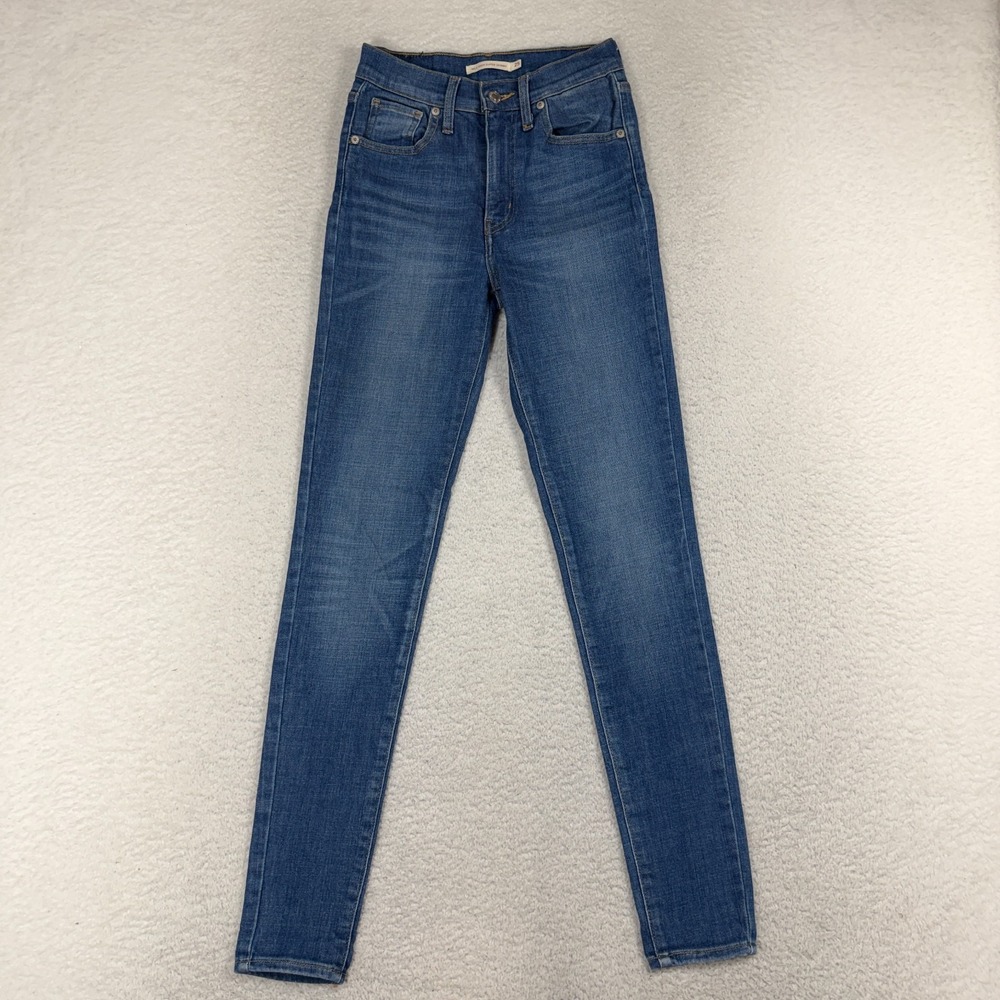 Levi's Mile High Super Skinny Jeans Womens 25 (W23x29) Blue High Rise Denim